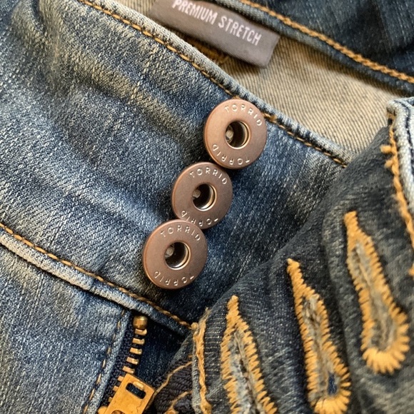 Torrid Jean Jeggings Women Sz 16R blue denim premium stretch like new - Picture 4 of 12